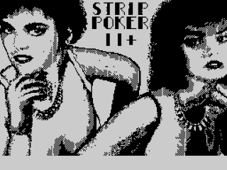 Strip Poker II Plus title screen for ZX Spectrum
